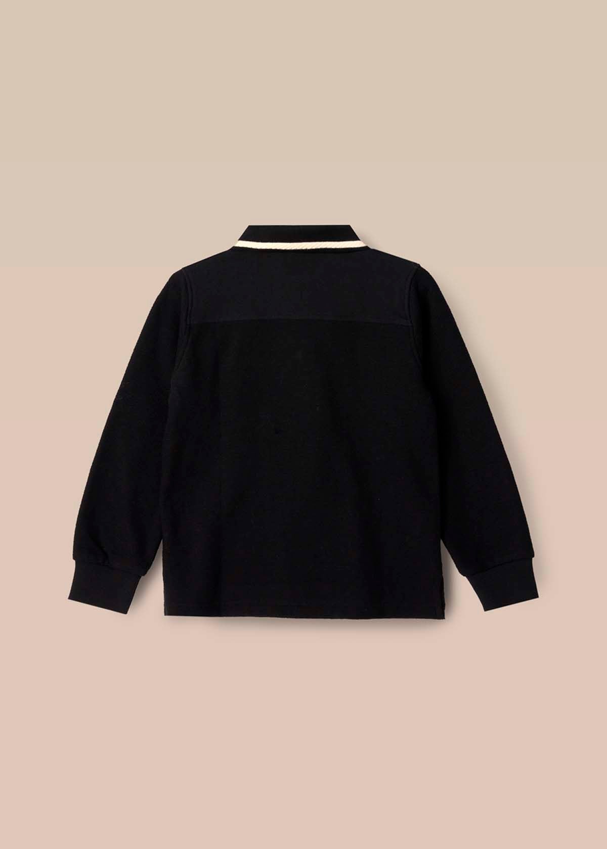 Tucker Tipped Polo Shirt - Black