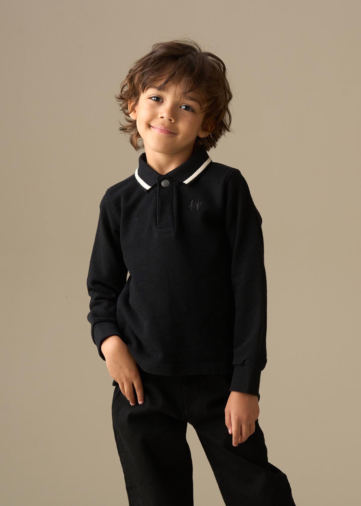 Tucker Tipped Polo Shirt - Black