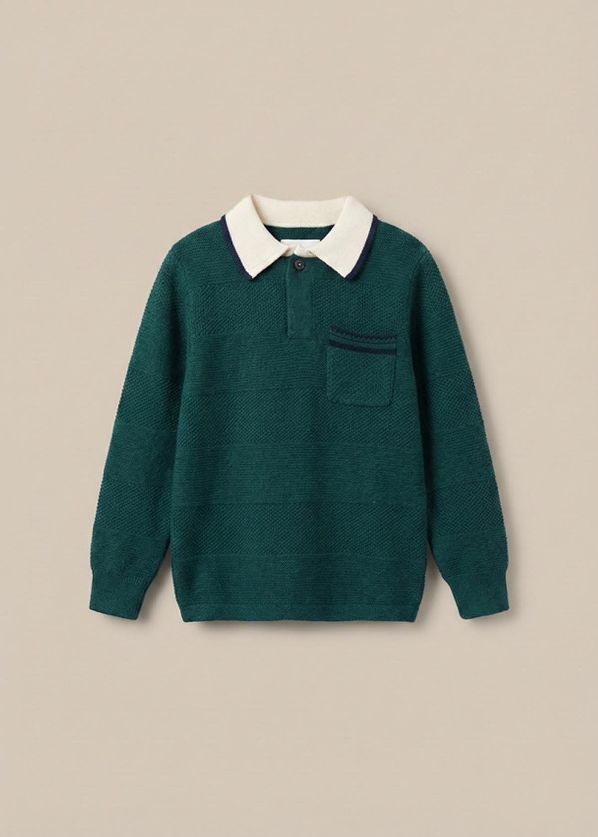Landon Textured Knitted Polo