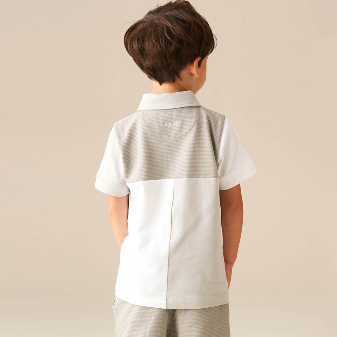 Xander Colour Block Zip Polo