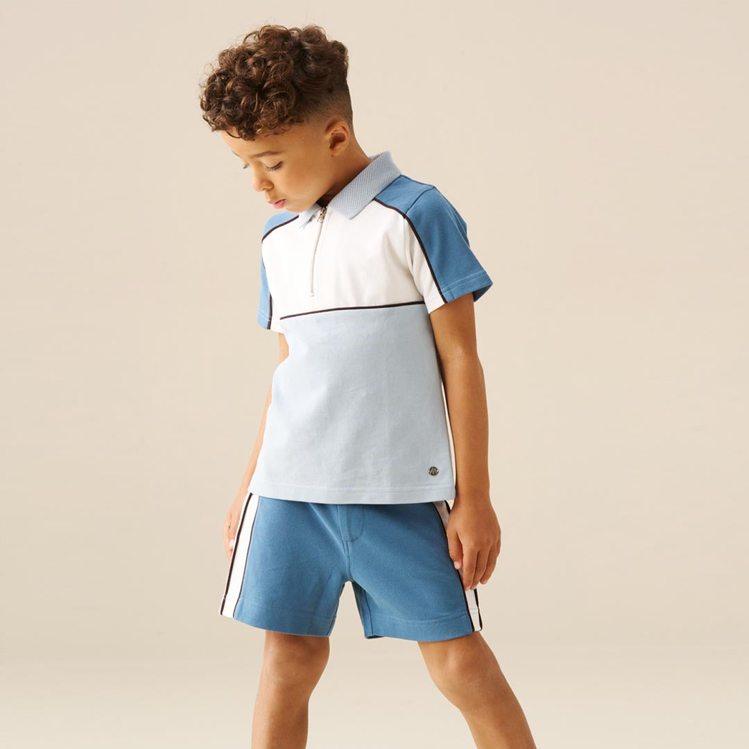 Asher Blocked Pique Short