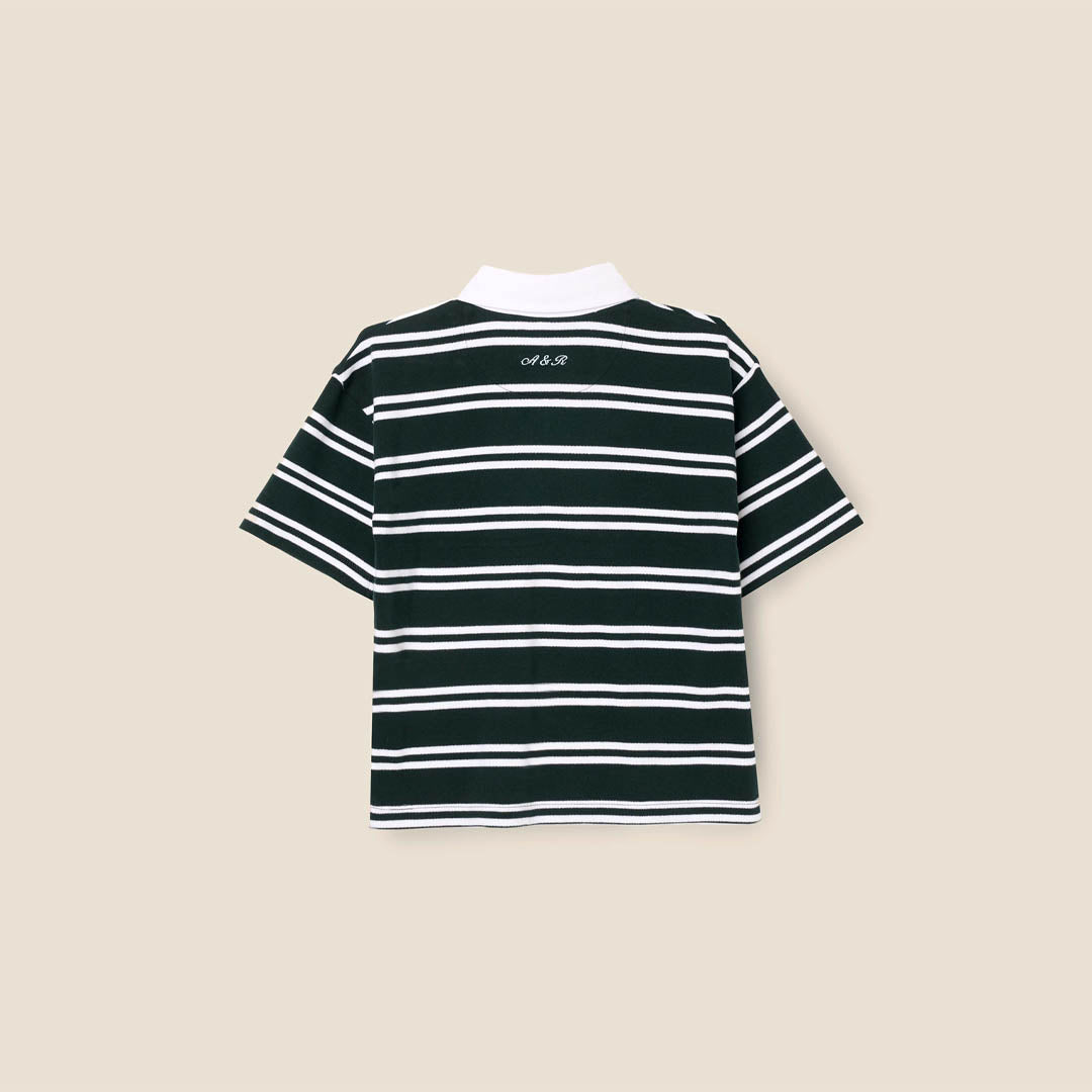 Rudy Textured Striped Boxy Rugby