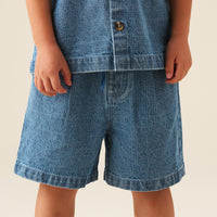 Max Jacquard Denim Short