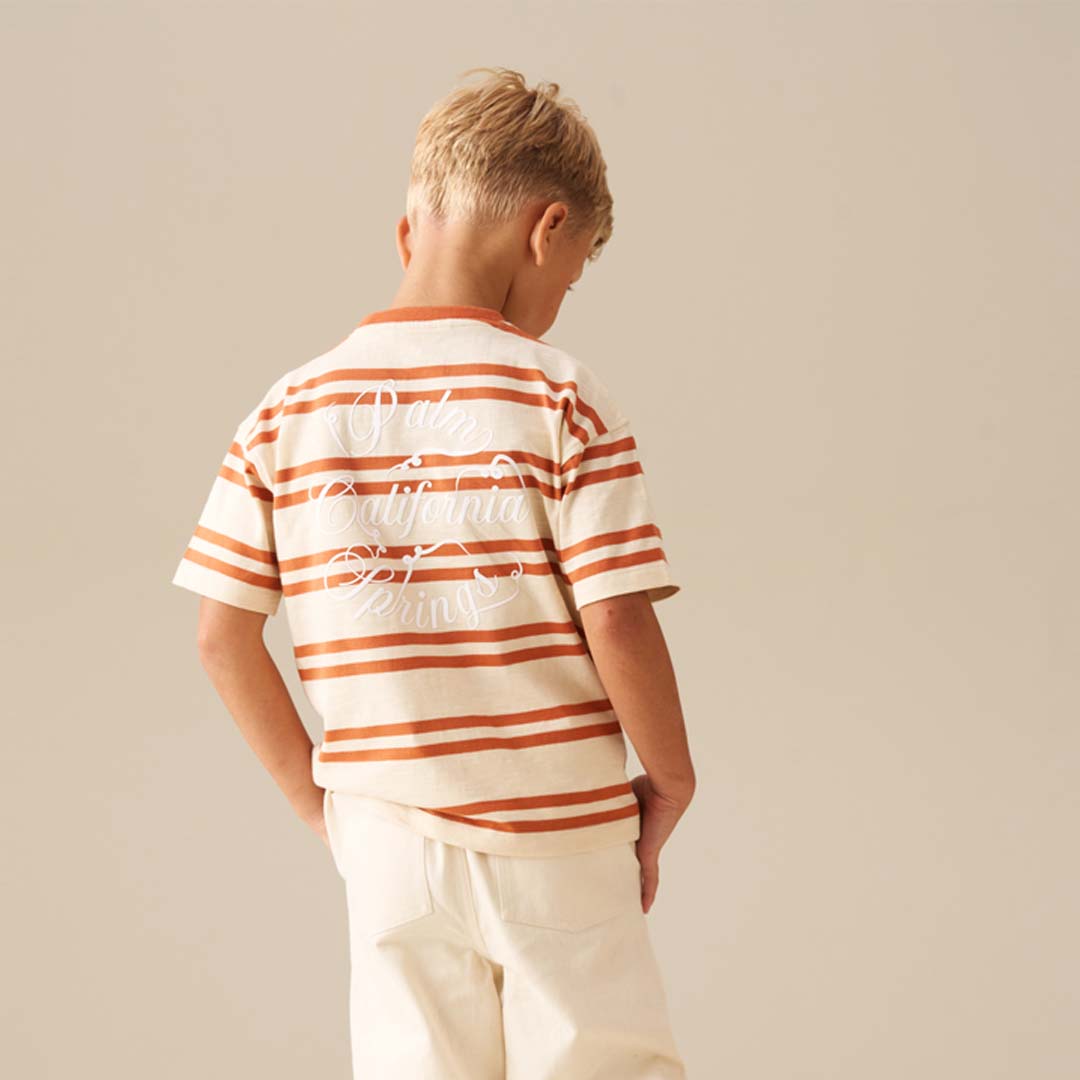 Theo Stripe Textured T Shirt