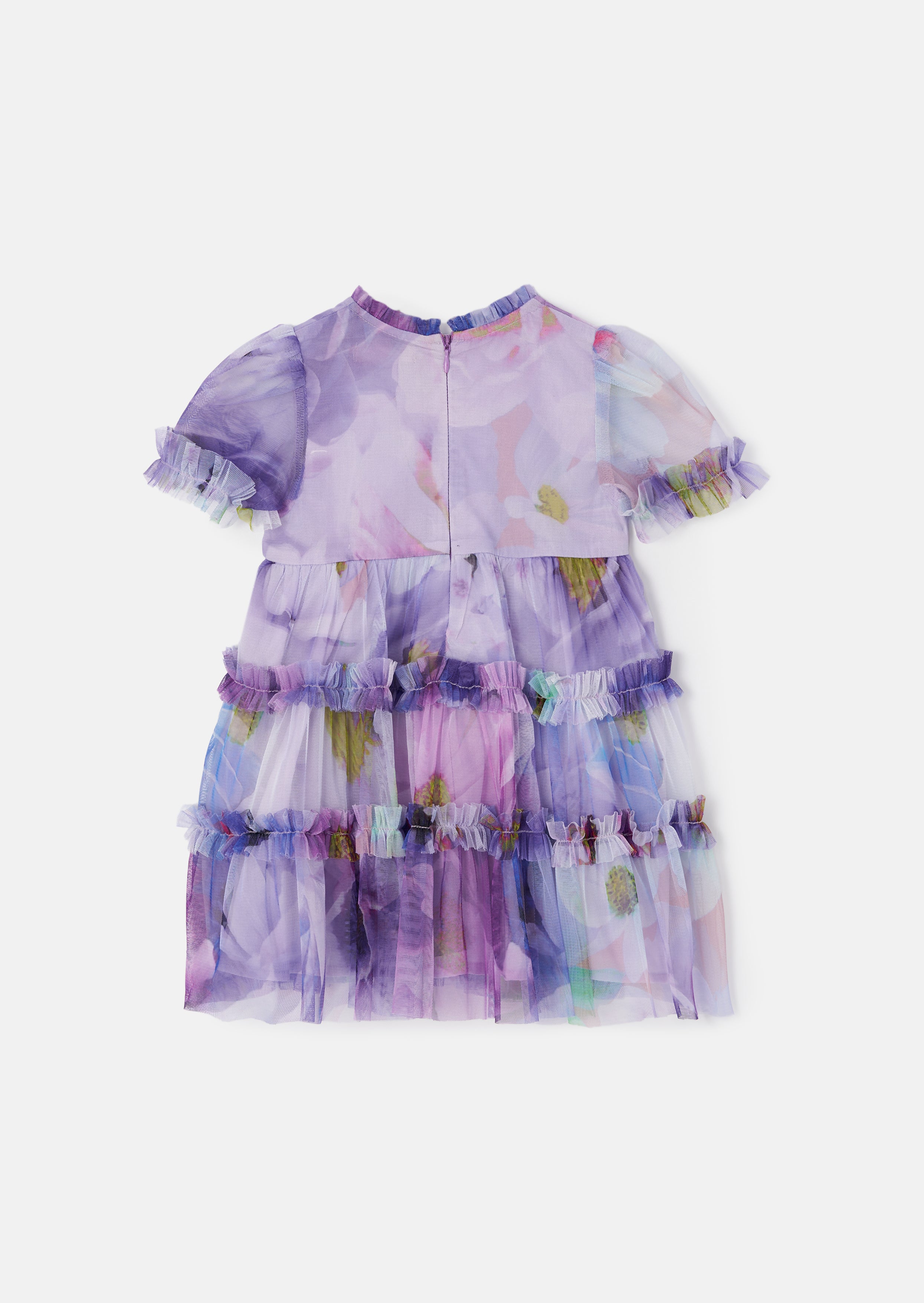 Beatrice Lavender Frill Mesh Dress