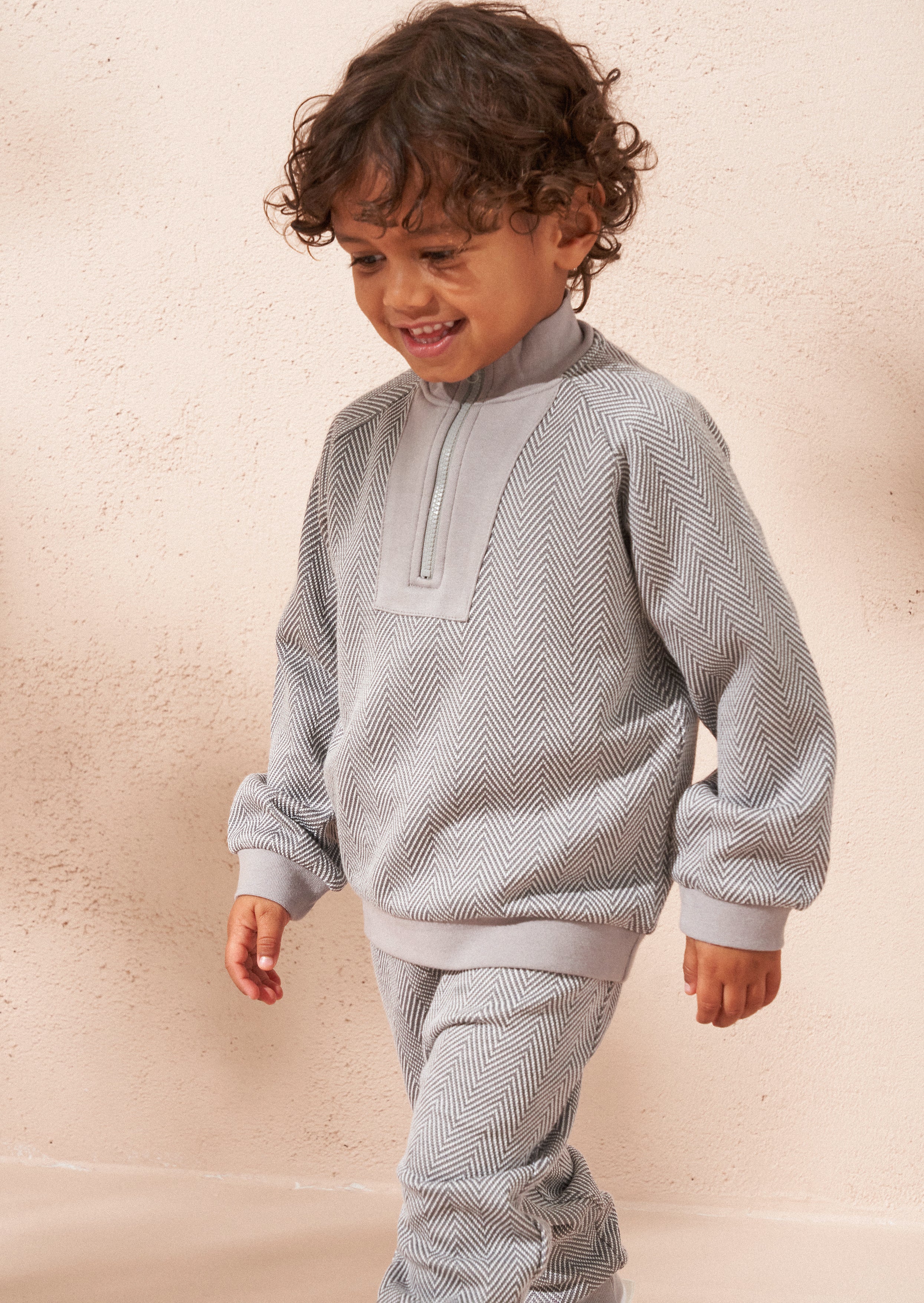 Cody Baby Herringbone Tracksuit Set