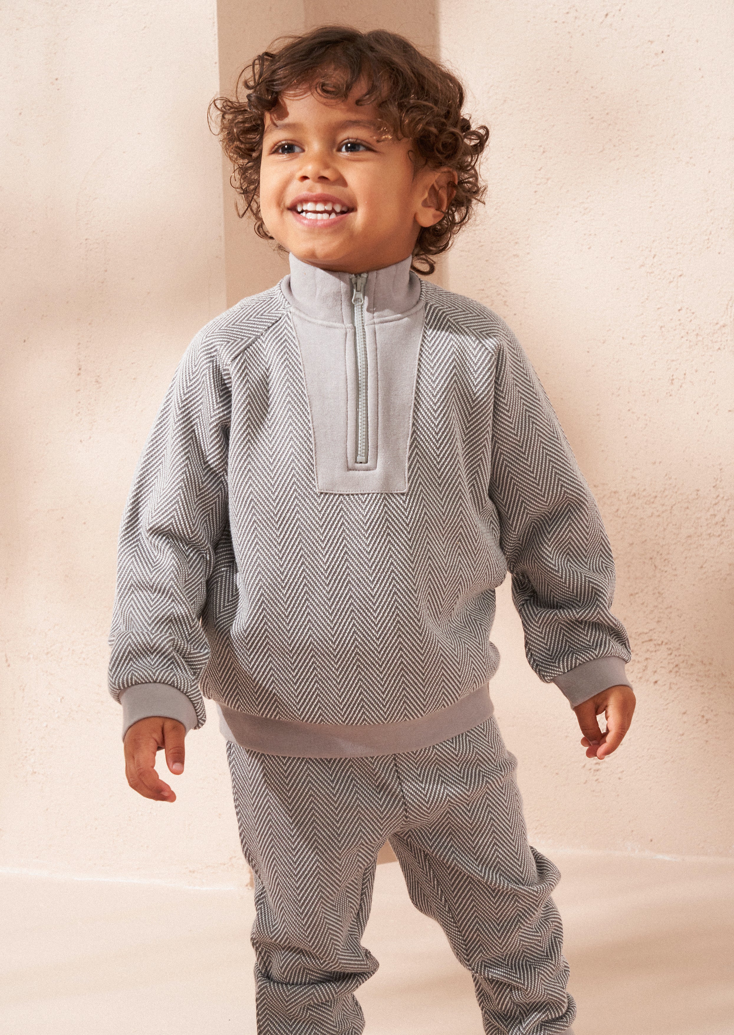 Cody Baby Herringbone Tracksuit Set