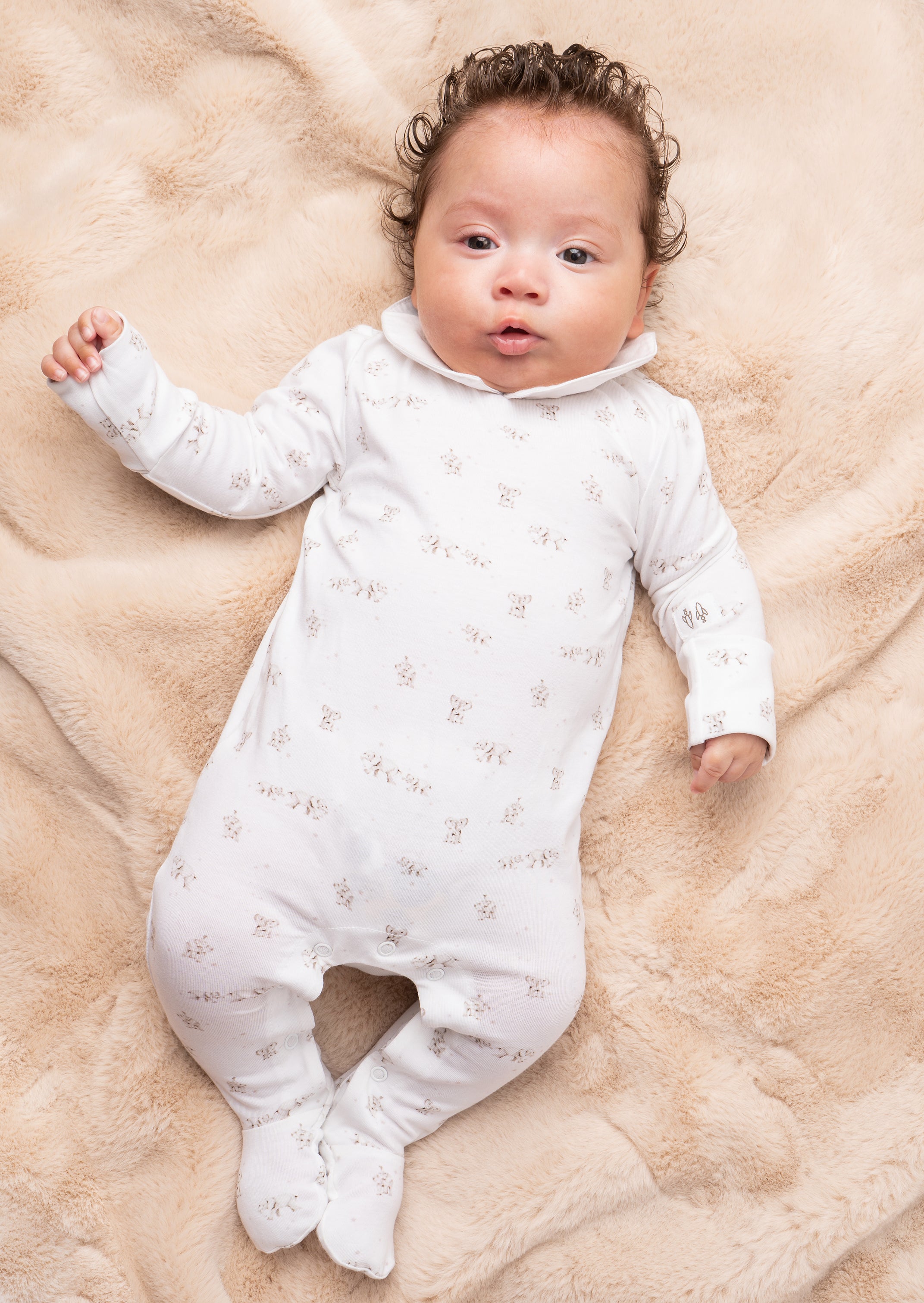 Bodie White Organic Cotton Babygrow Set