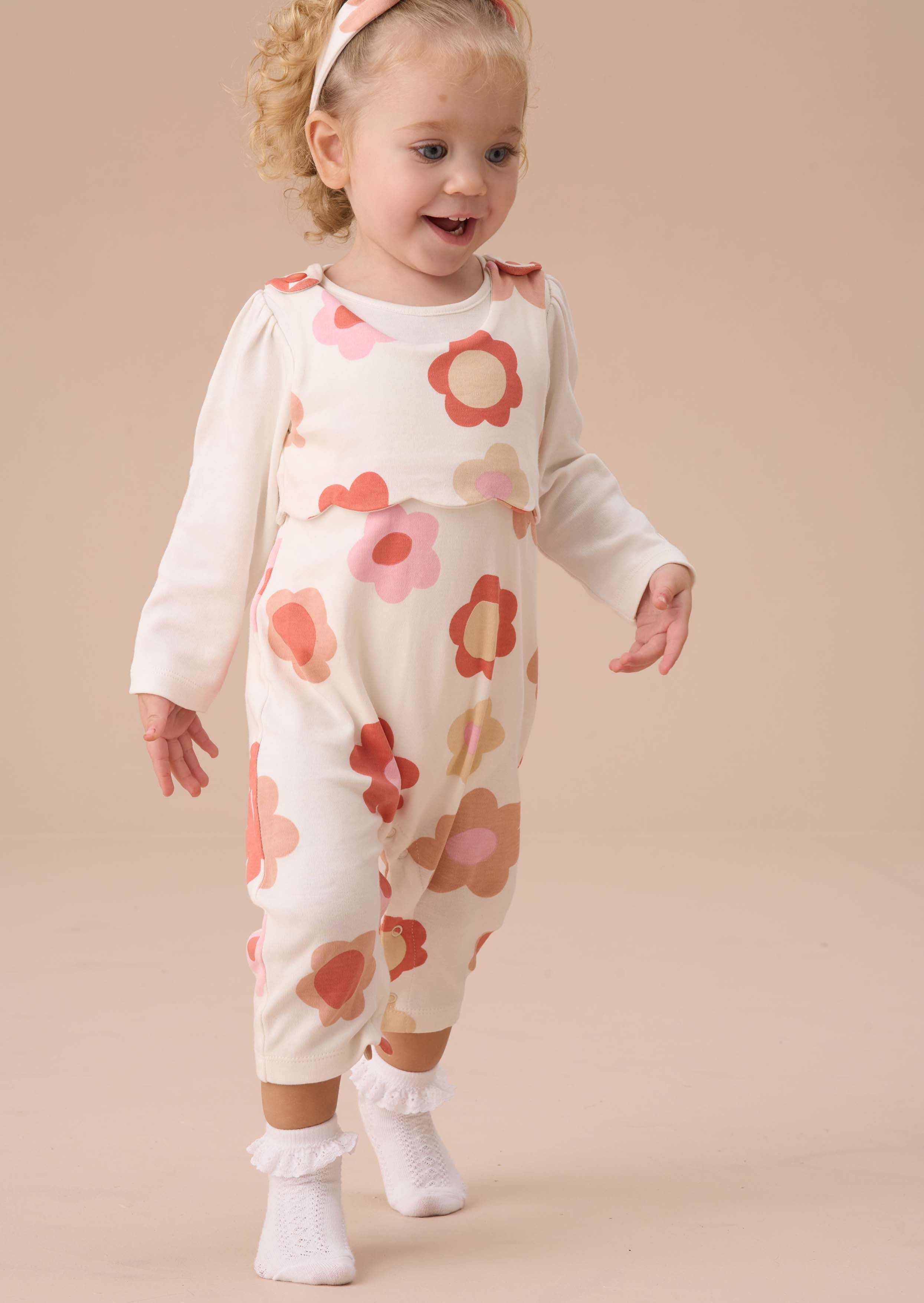 baby girl Pink Flower Printed set