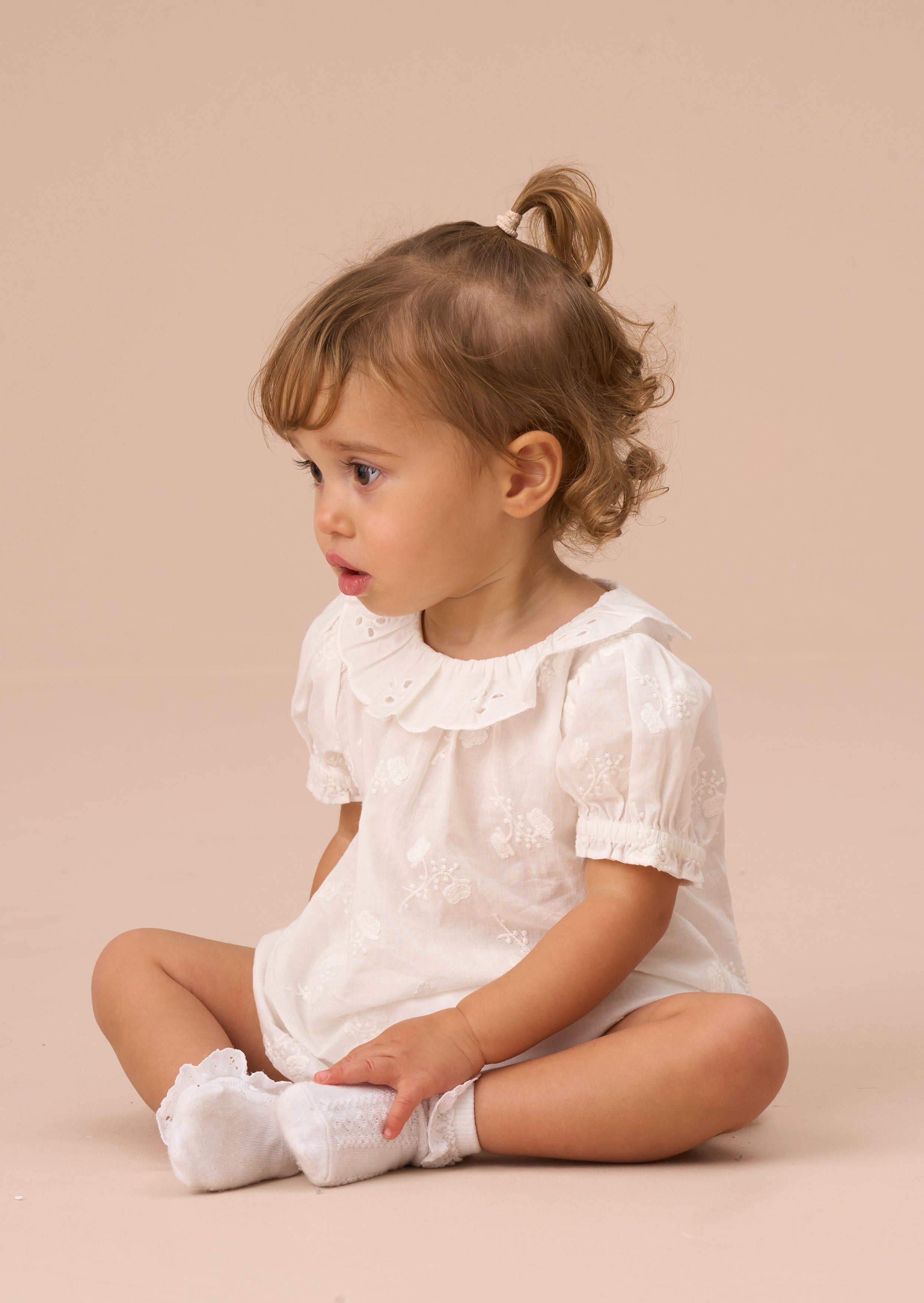 Mia Ivory Embroidered Tunic And Bloomer