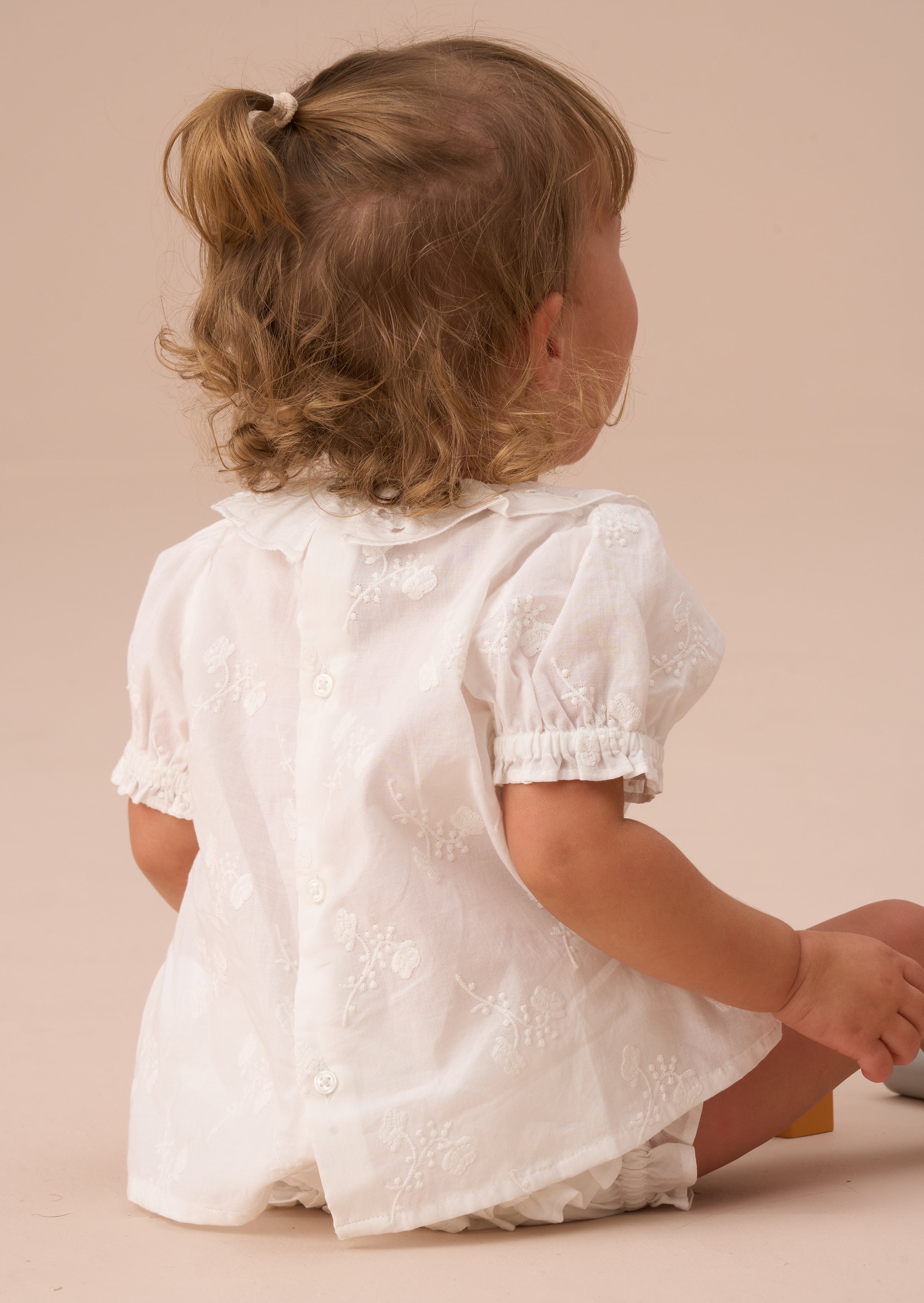 Mia Ivory Embroidered Tunic And Bloomer