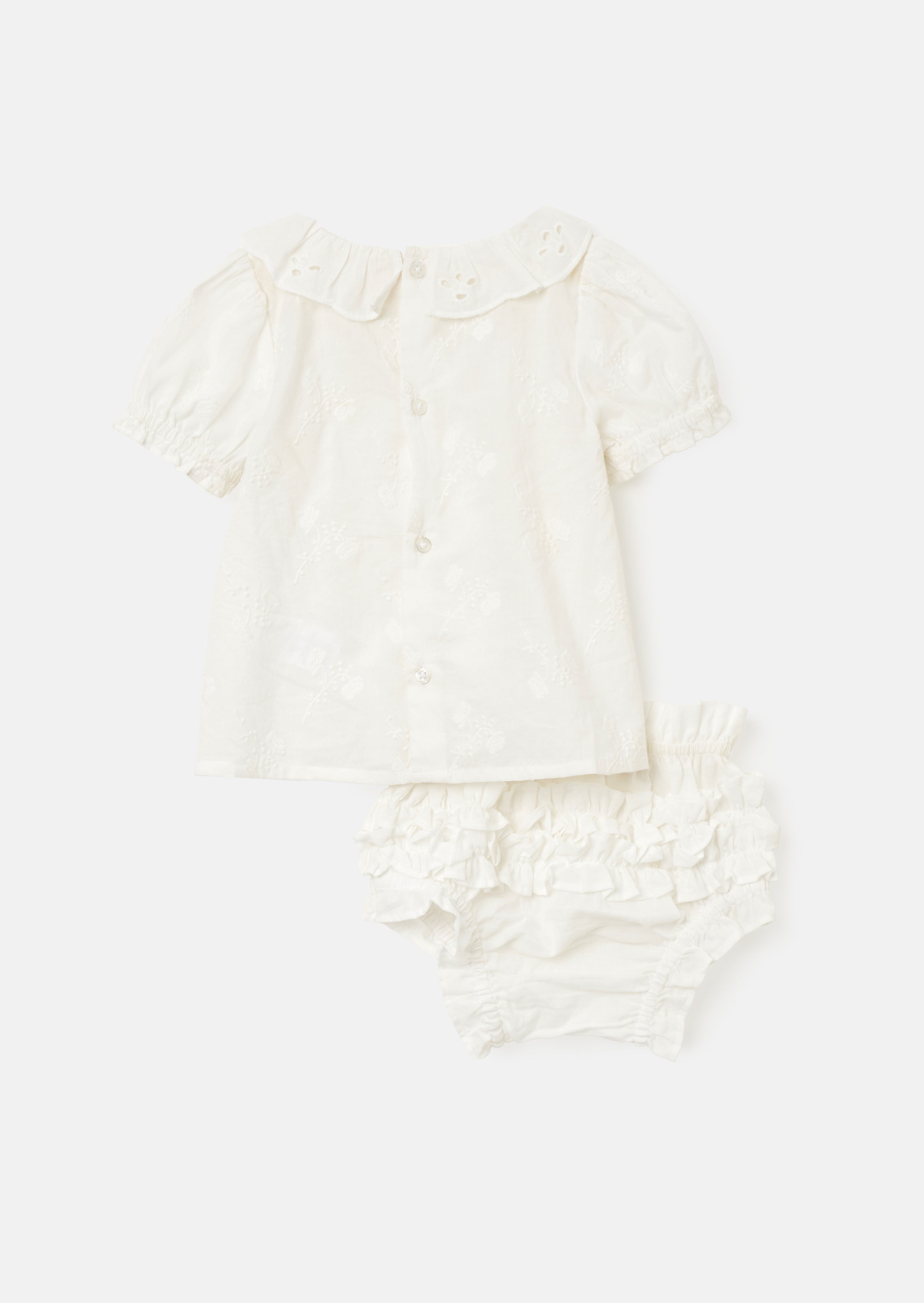 Mia Ivory Embroidered Tunic And Bloomer