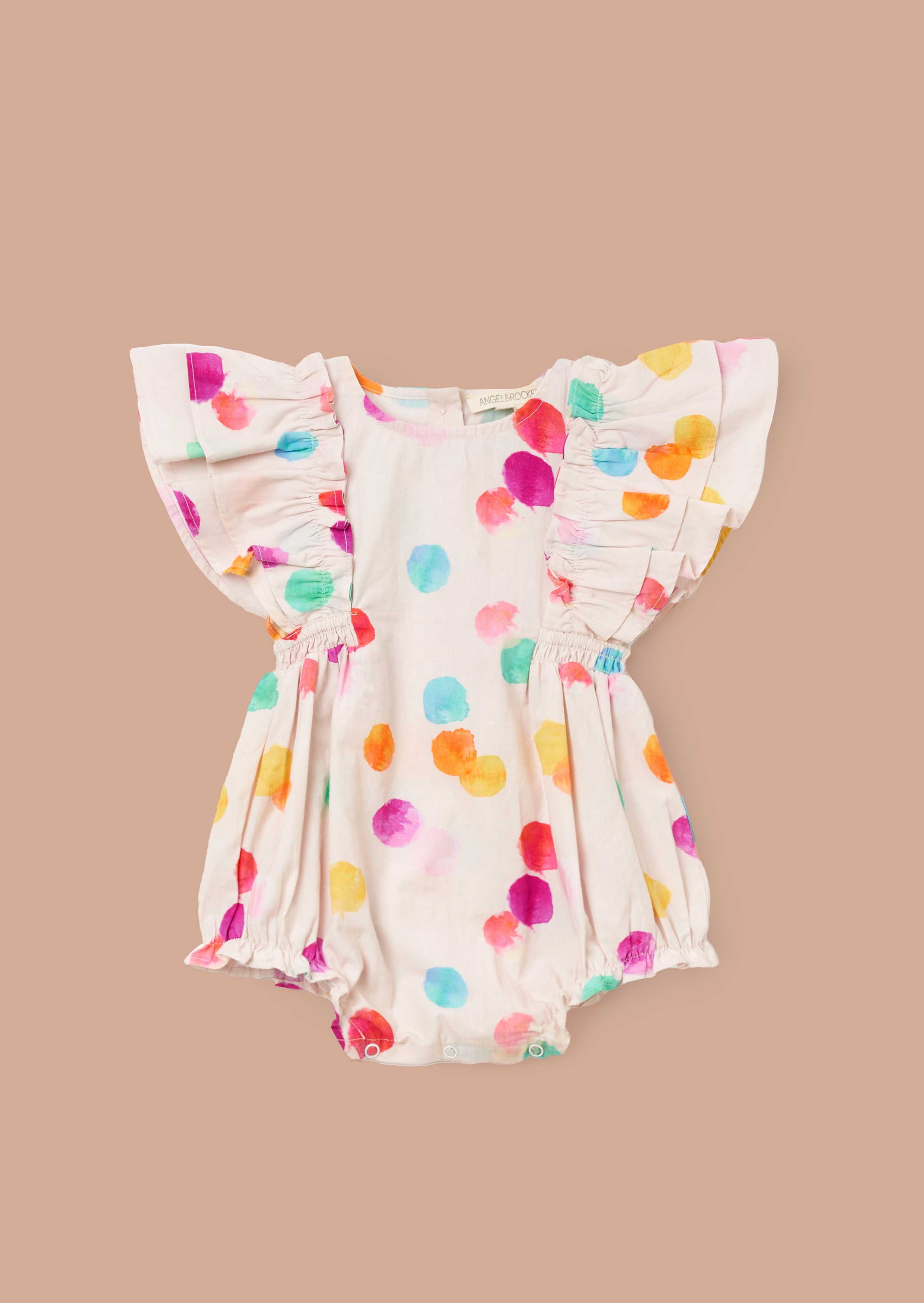 baby girl Multi Rainbow Spot Romper outfit