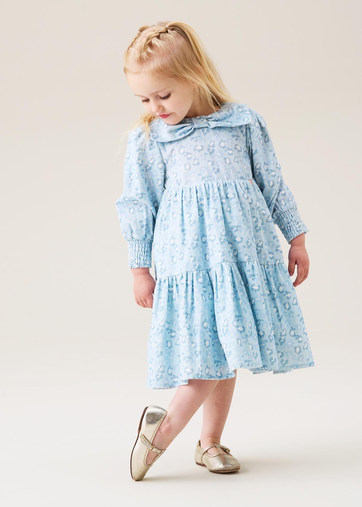 Ava Bow Collar Cord Dress