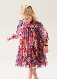 Mini Eleanor Floral Print Mesh Dress