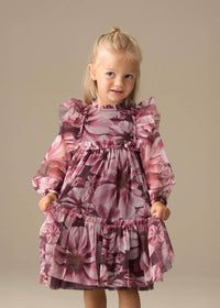 Estelle Floral Print Mesh Dress