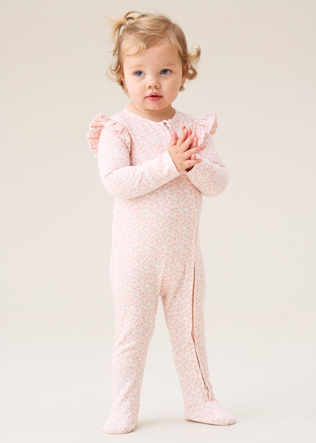 Arabella Leopard Print Onesie With Headband
