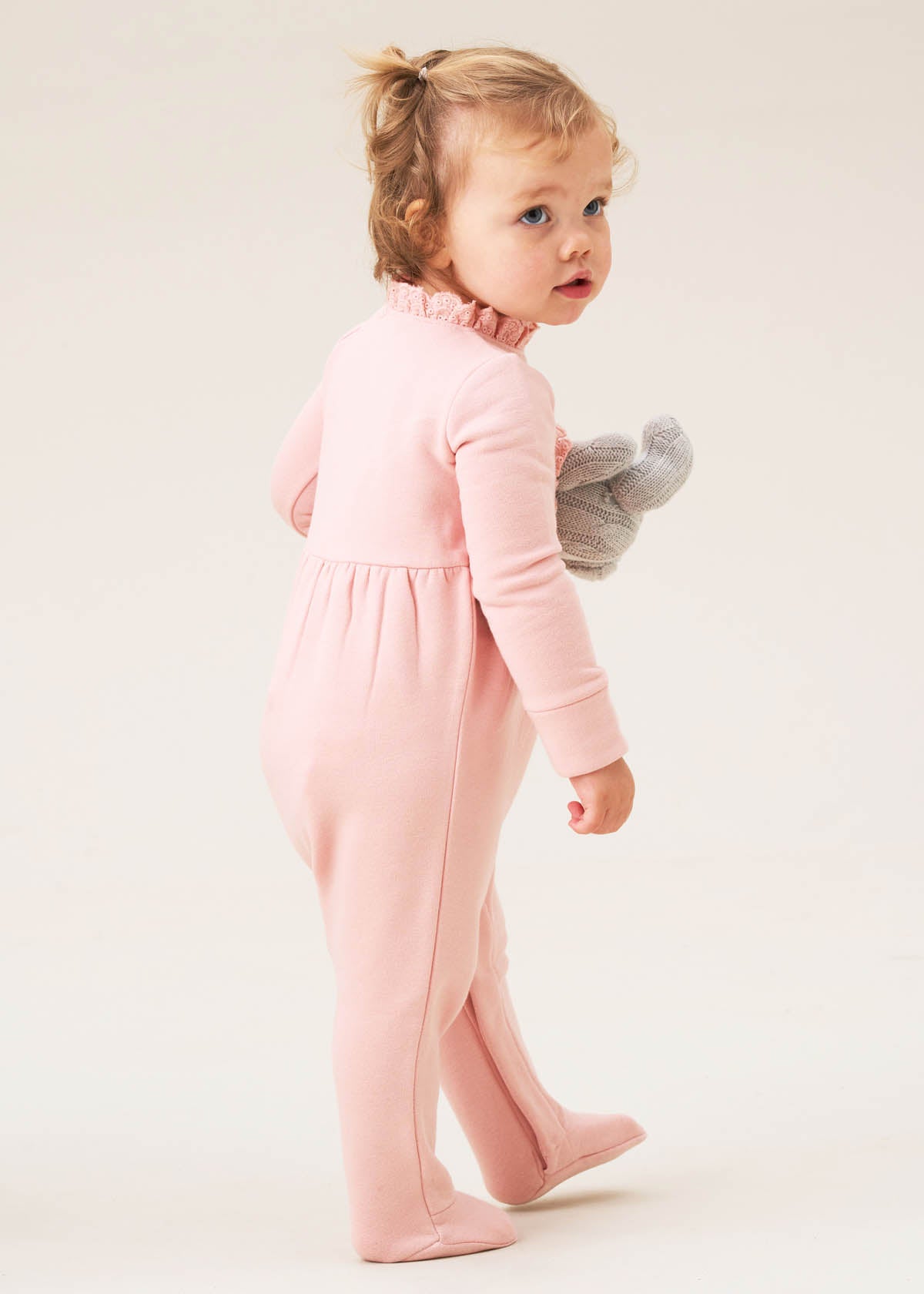 Rosa Broderie Trim Sweat Onesie