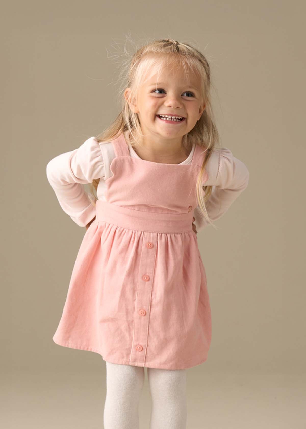 Orla Cord Pinny & Print Bodysuit