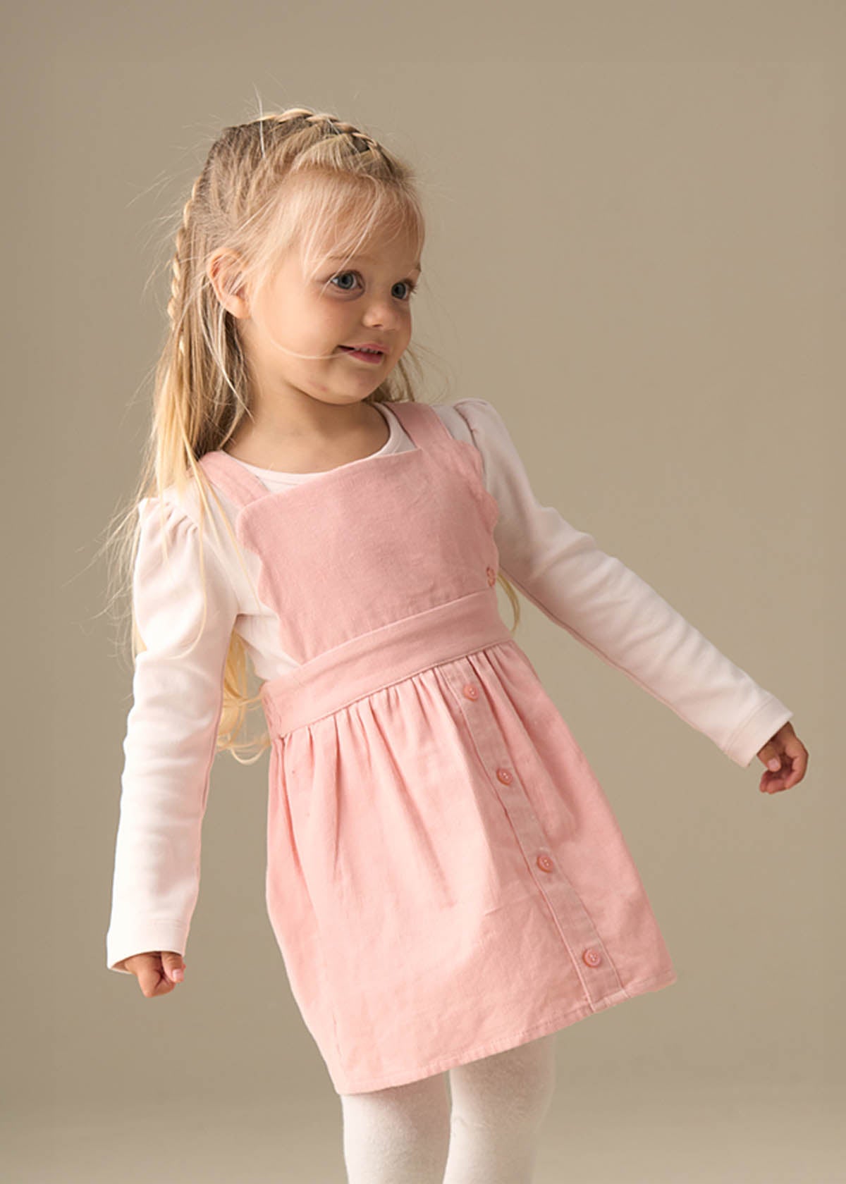 Orla Cord Pinny & Print Bodysuit