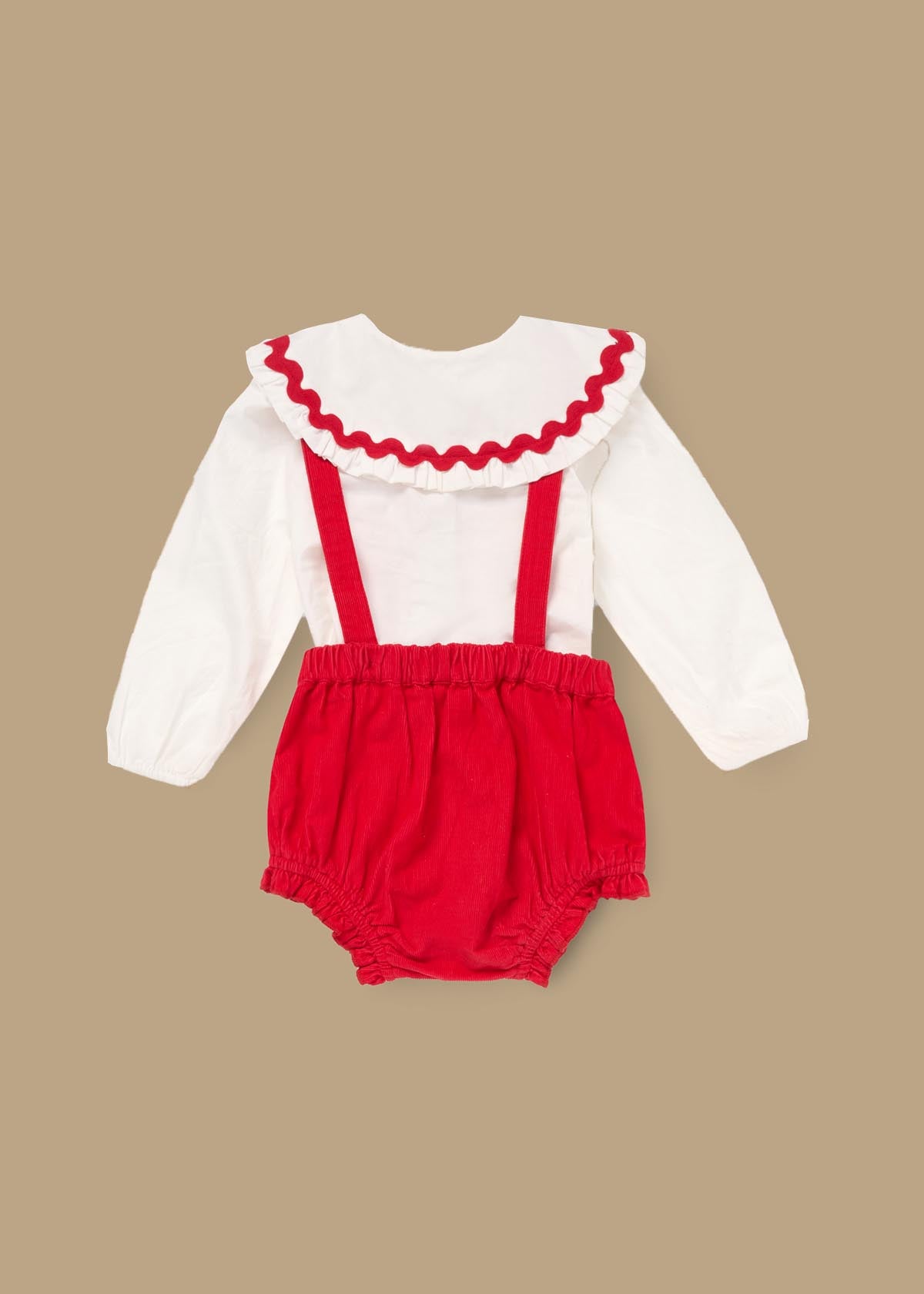 buy baby girl red romper and white blouse