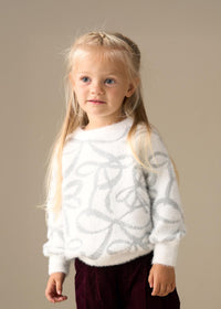 Livia Silver Bow Eyelash Jumper