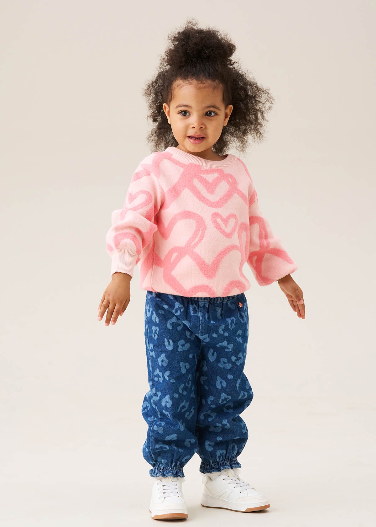 Harlow Mini Heart Jumper - Coral