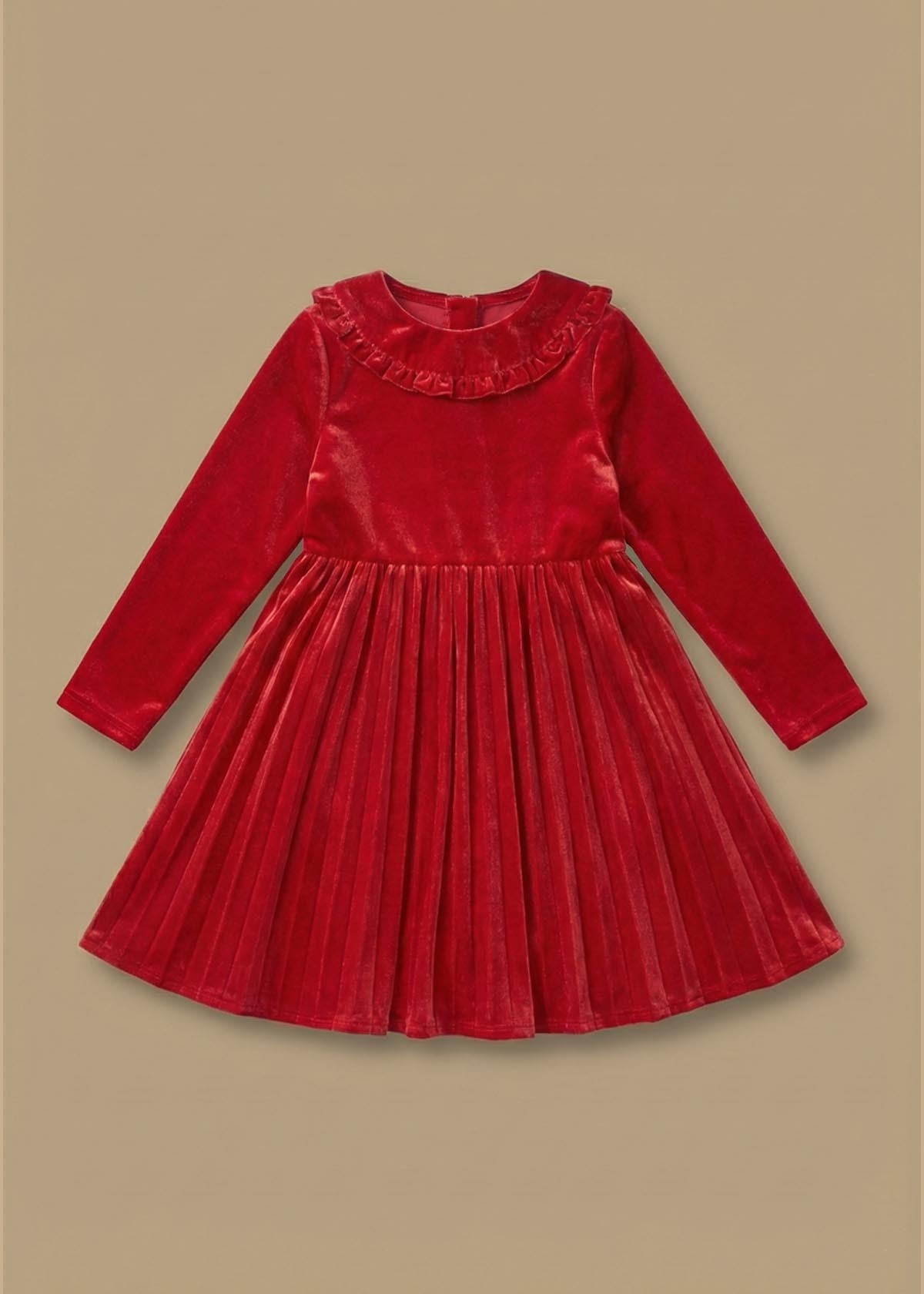 Charlotte Red Velvet Bow Dress
