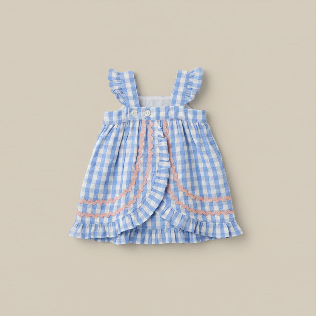 Alora Gingham Ric Rac Dress