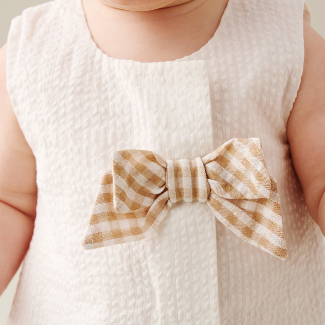 Daphne Gingham Bow Dress And Bloomer