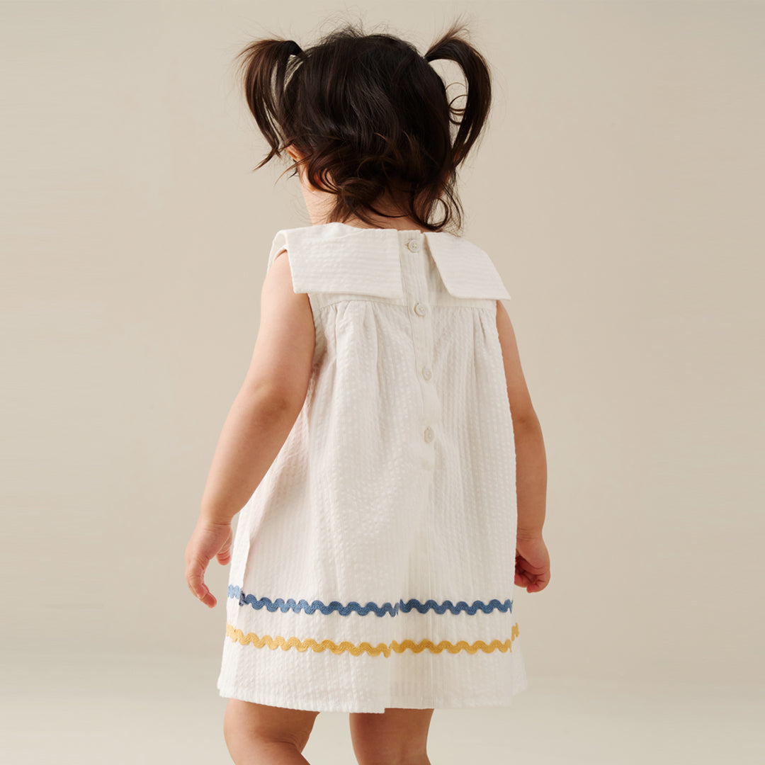 Lila Stripe Ric Rac Dress