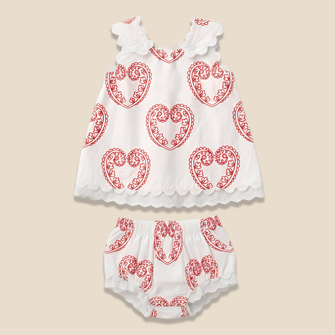 Renae Bandana Heart Print Tunic - Angel & Rocket