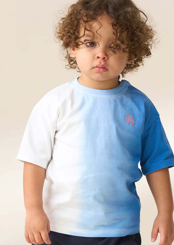 Blue Mini Ombre Washed Tshirt