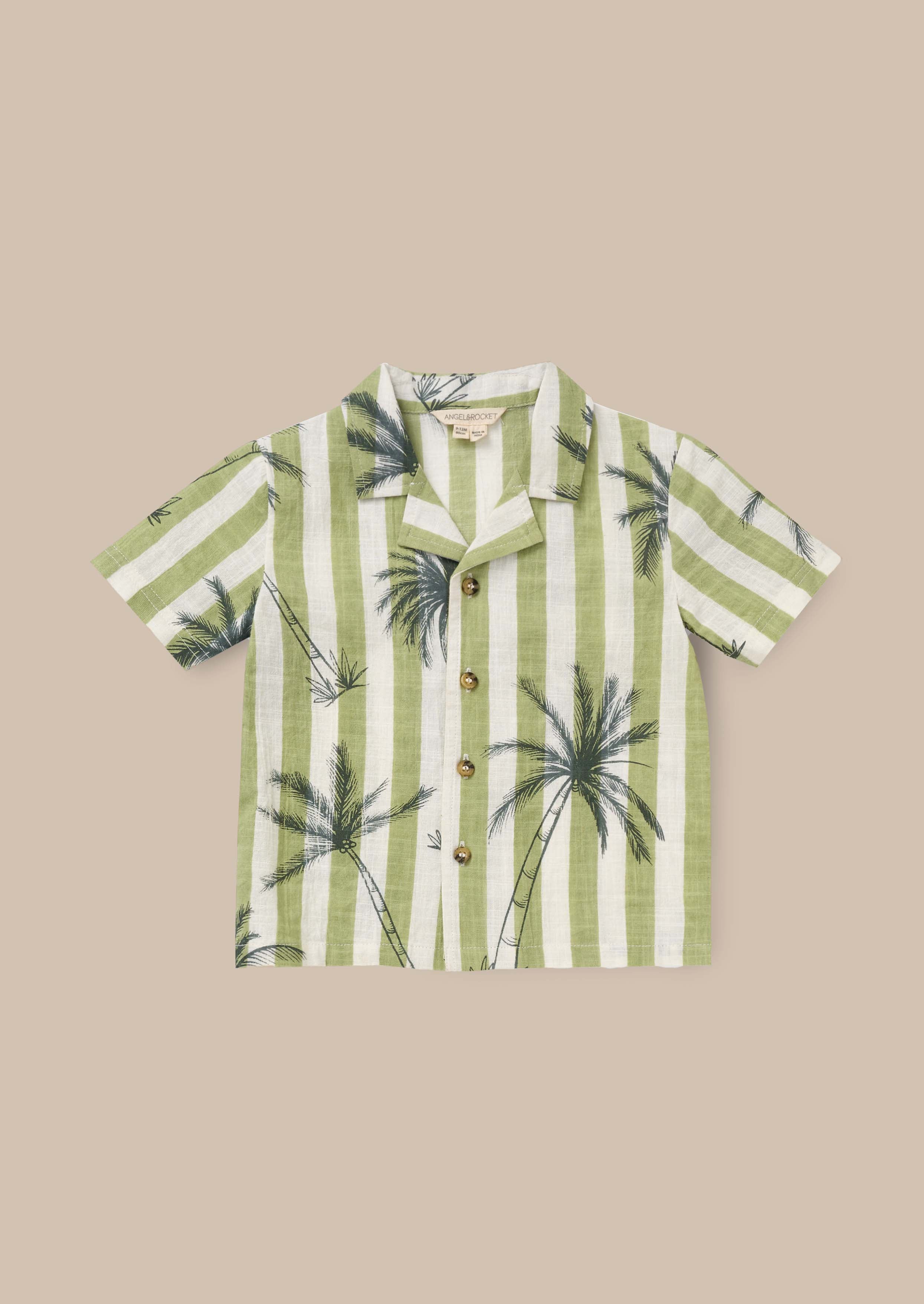 Benny Green Palm Print Resort Shirt