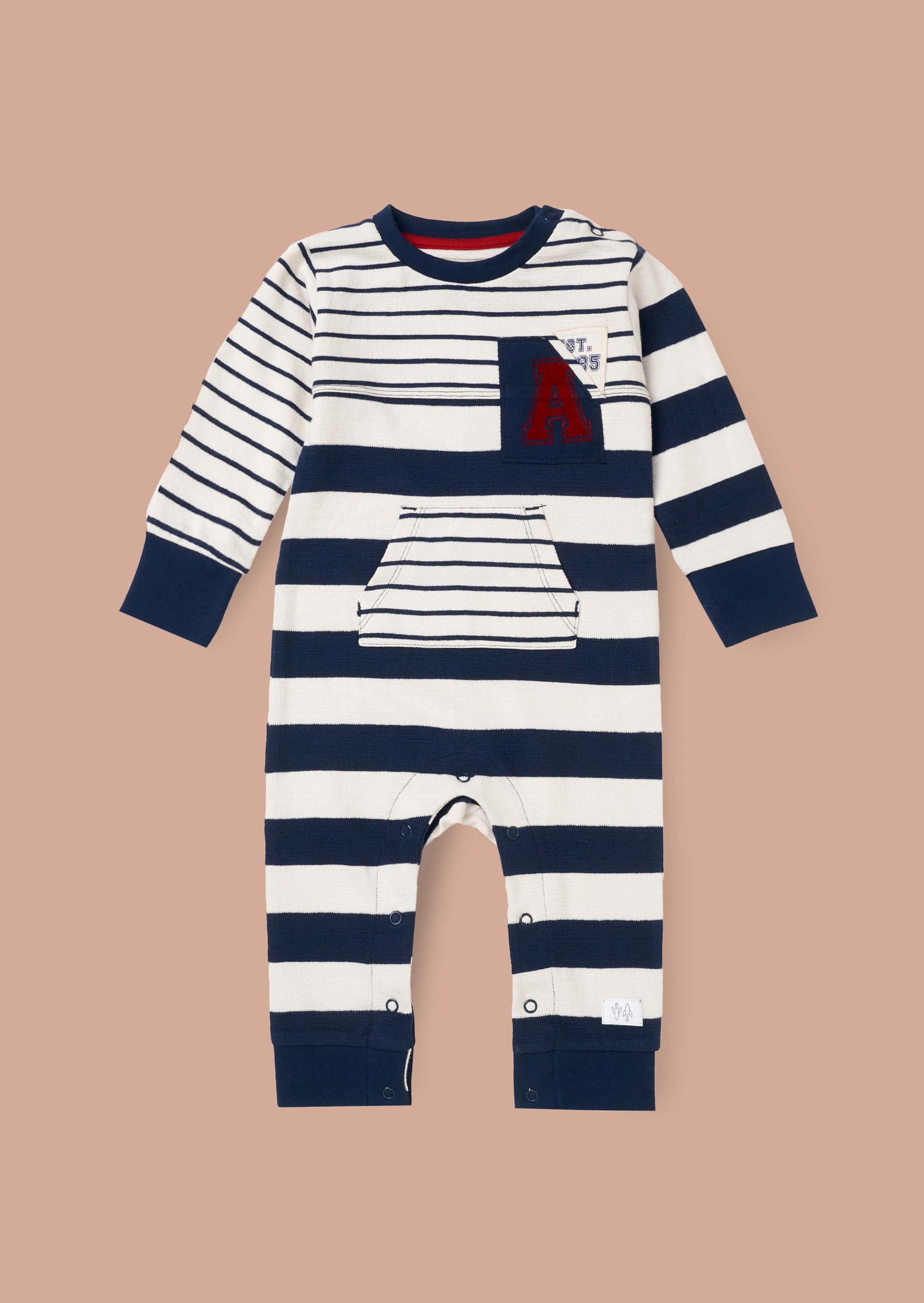 online Textured Stripe Babygrow