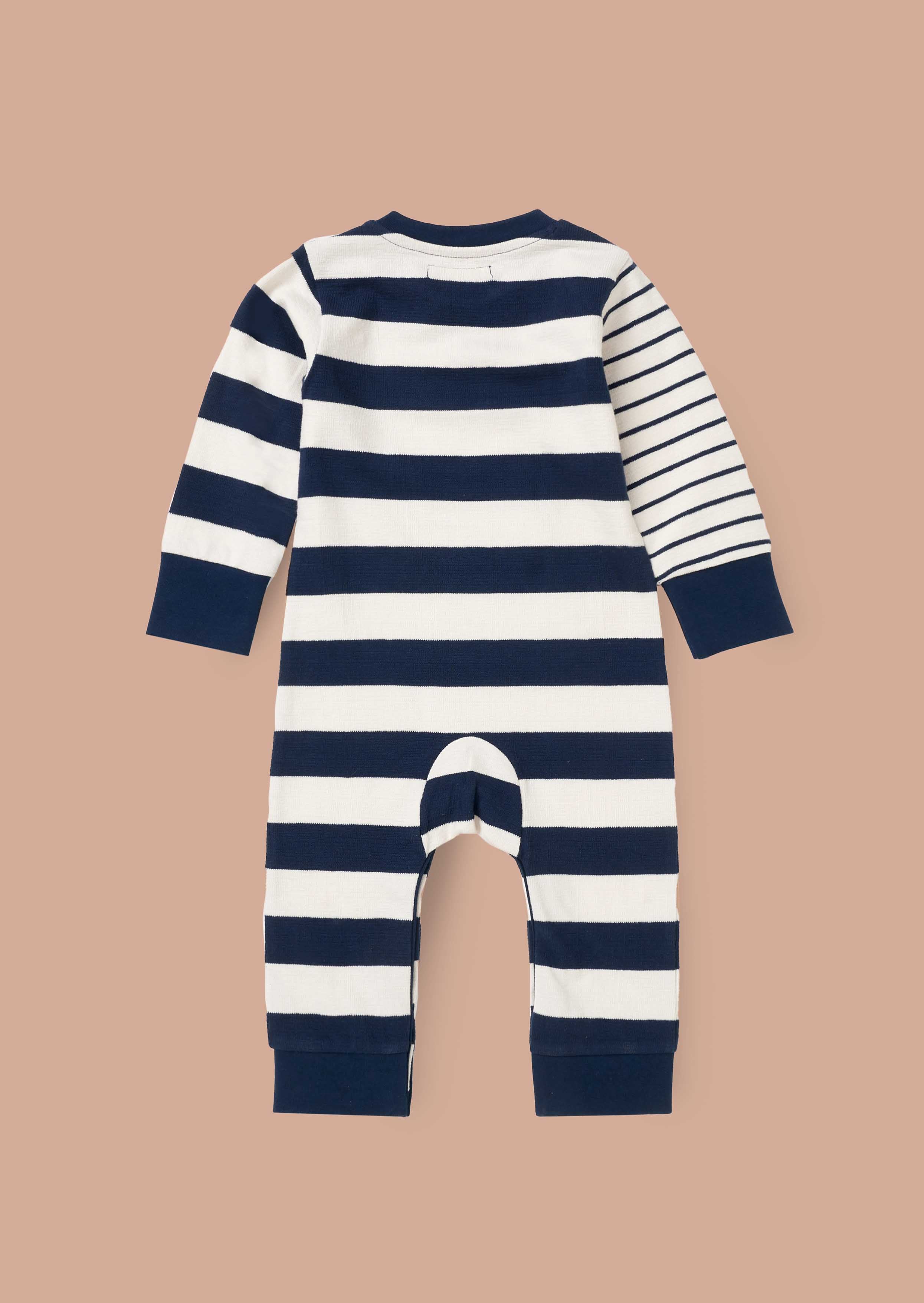 onesize Textured Stripe Babygrow