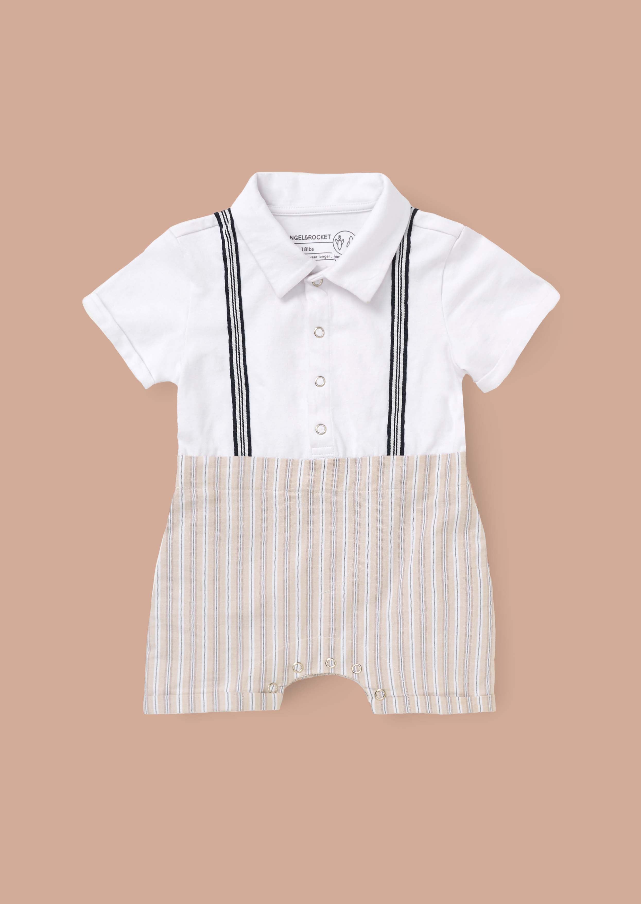 buy baby boy smart jersey shortie grey