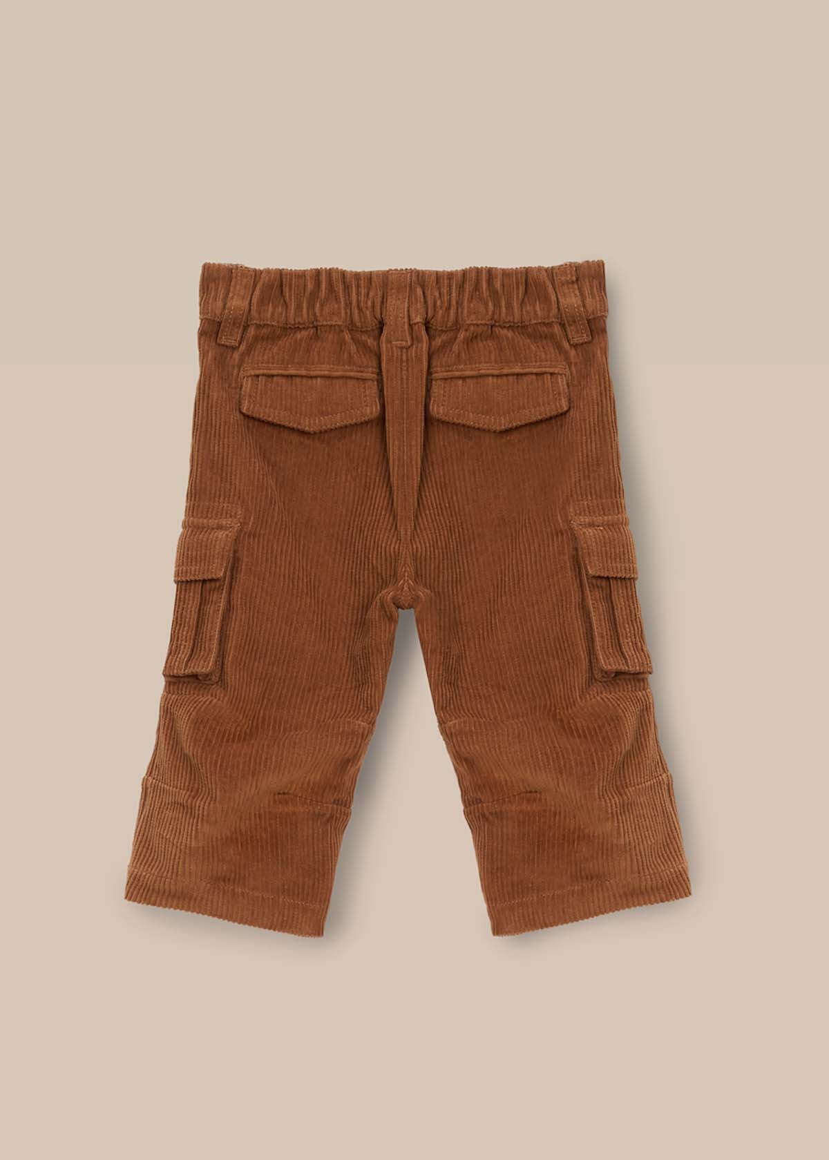 solid Baby Boy Mini Cord Skater Trousers