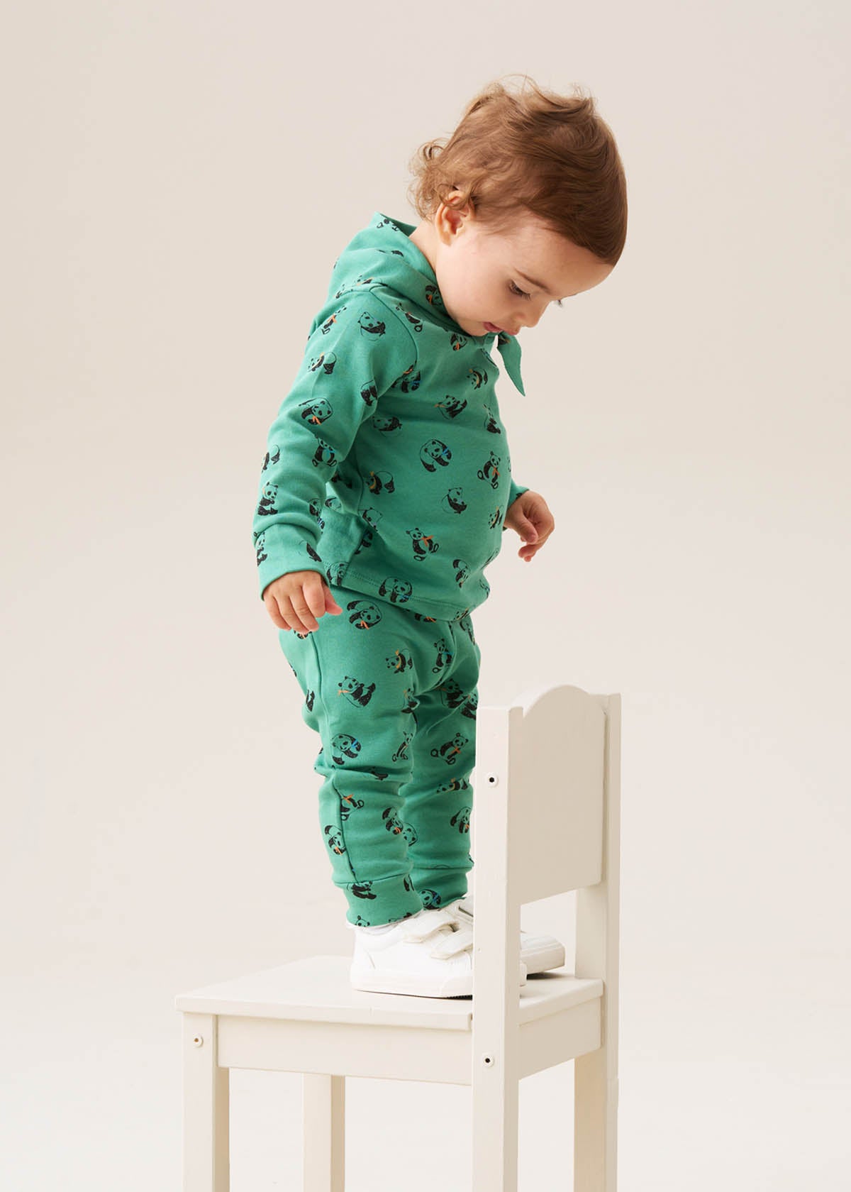 Albie Panda Print Top And Legging Set