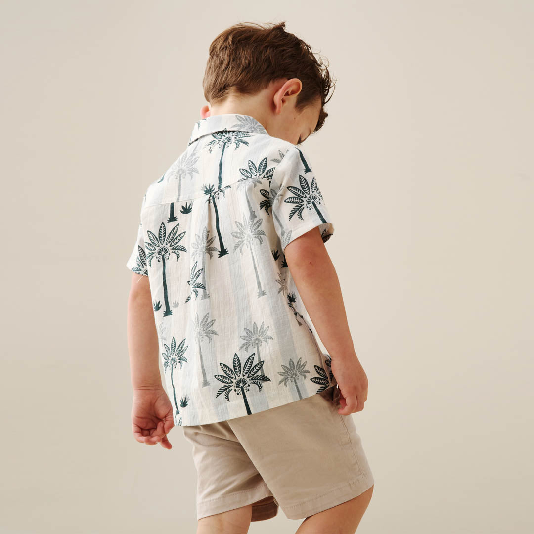 Jamie Palm Striped Shirt