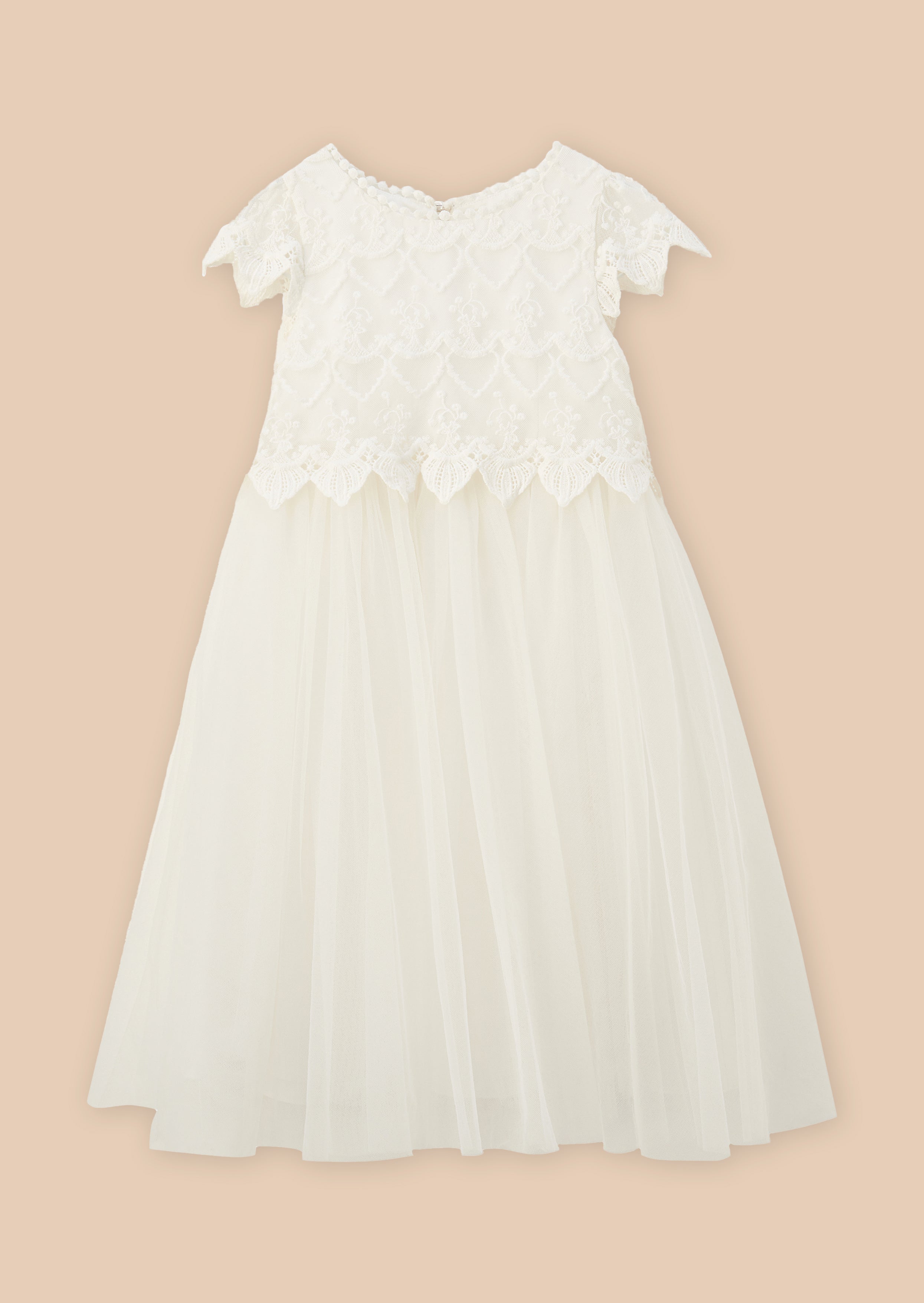 Girls Lucy Lace Bodice White Dress