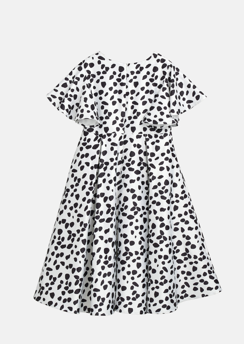 Girls Dalmation Spot Printed Dress