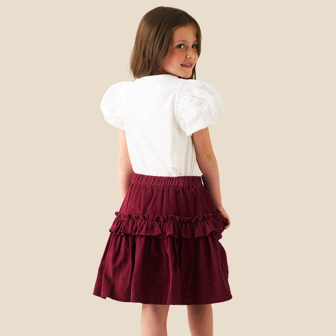 Angel & Rocket Girls Solid White T-Shirts