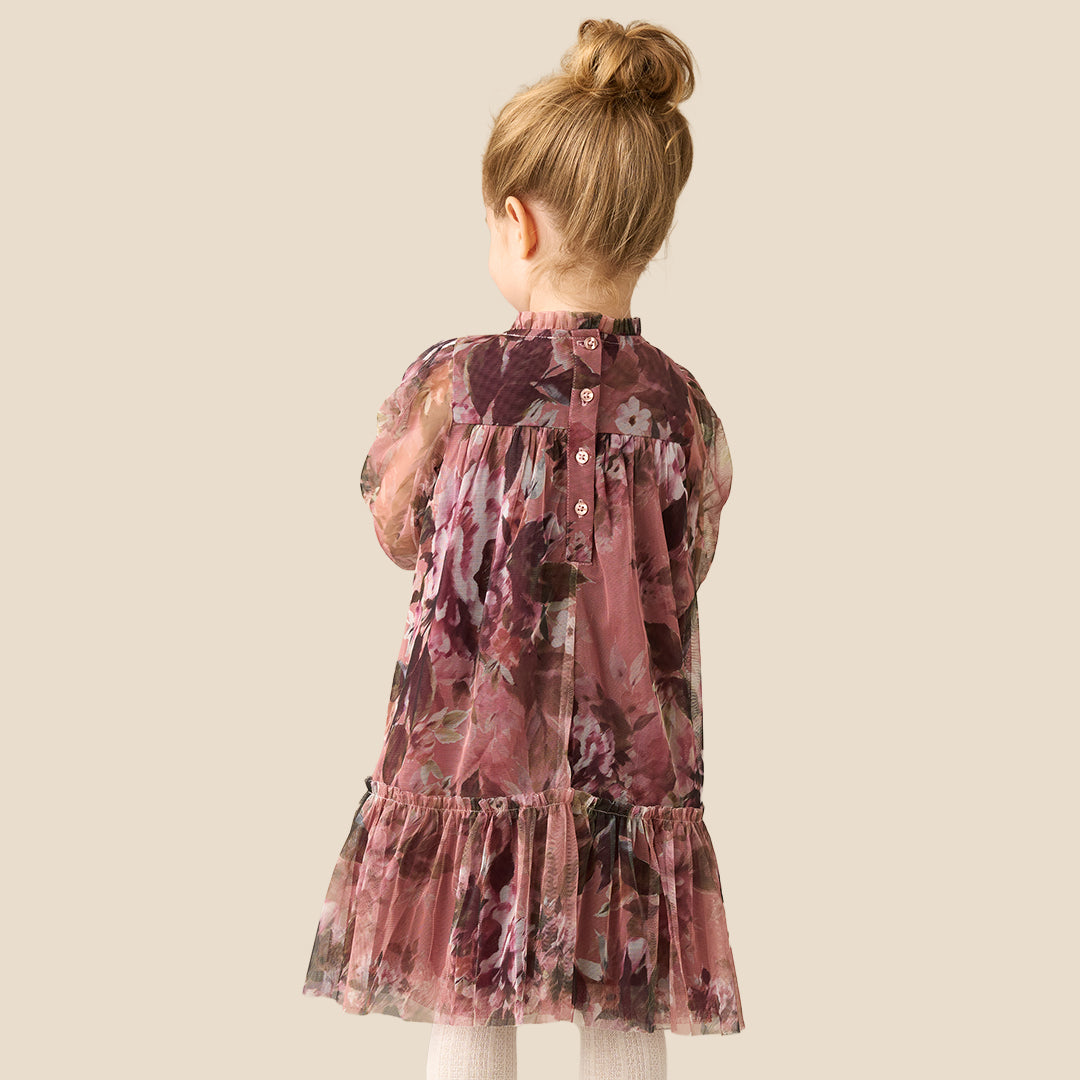 Angel & Rocket Baby Girls Printed Pink Dresses