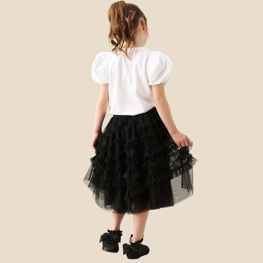 Girls Embellished White T-shirts - Angel & Rocket