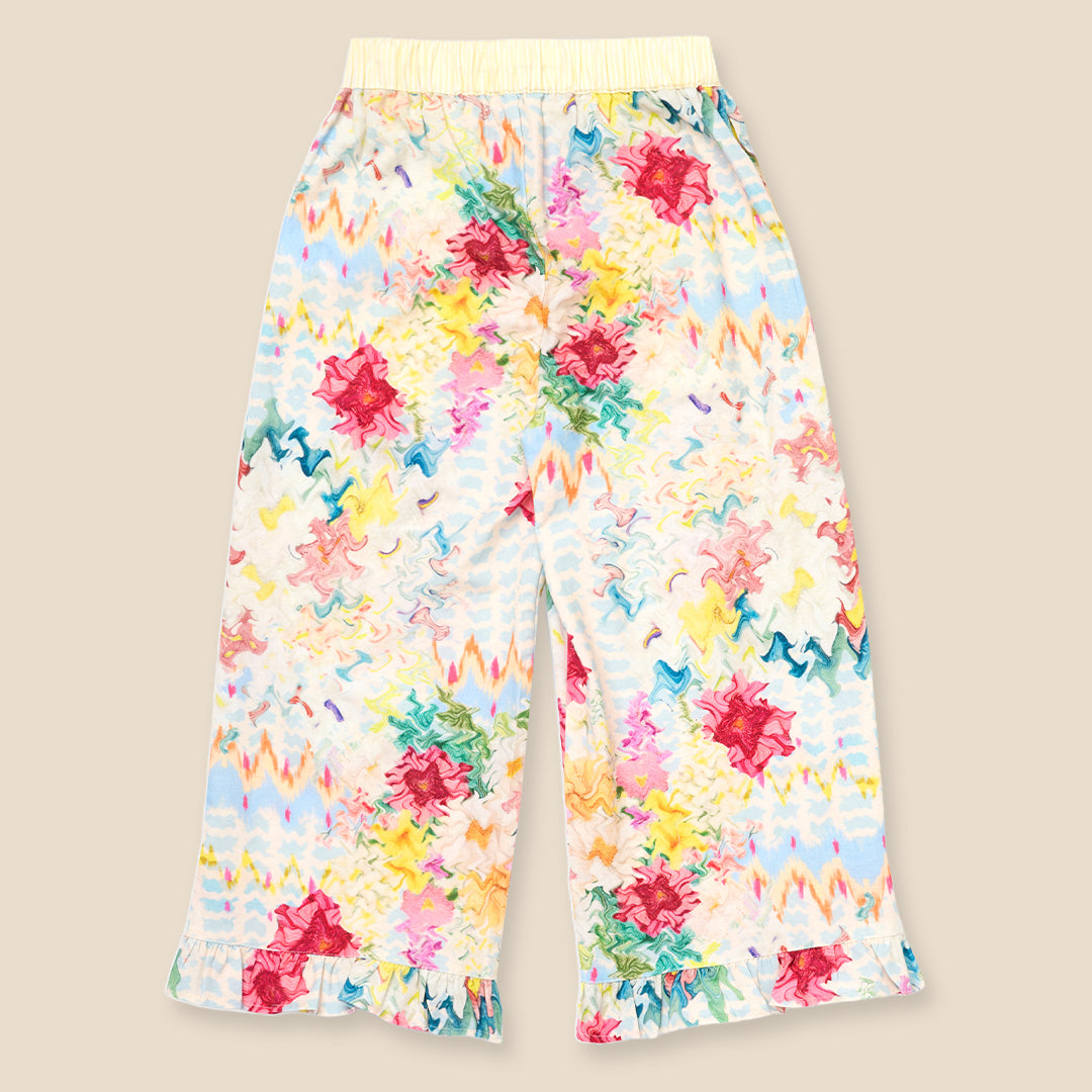 Orla Multi Print Frill Hem Trousers - Angel & Rocket