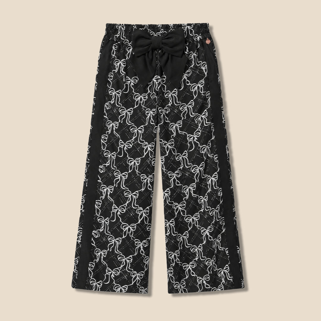 Angel & Rocket Girls Printed Black Trousers