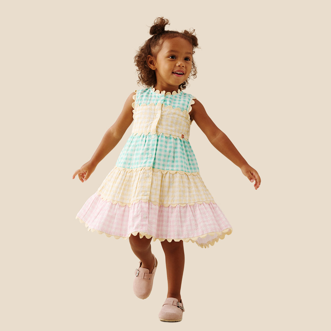 Ginny Gingham Bow Waist Dress