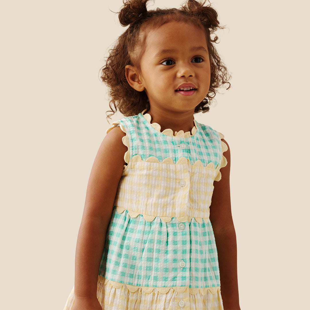 Ginny Gingham Bow Waist Dress