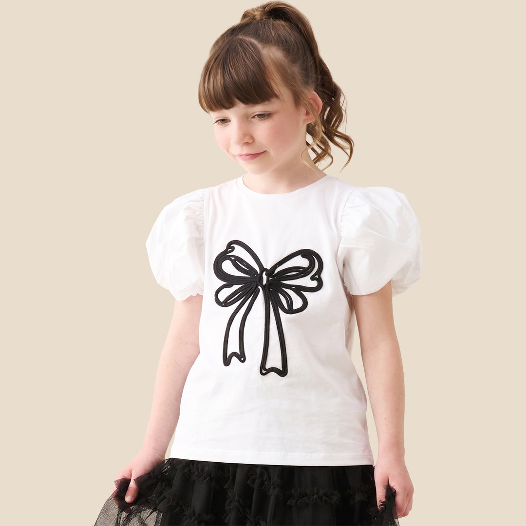 Girls Embellished White T-shirts - Angel & Rocket